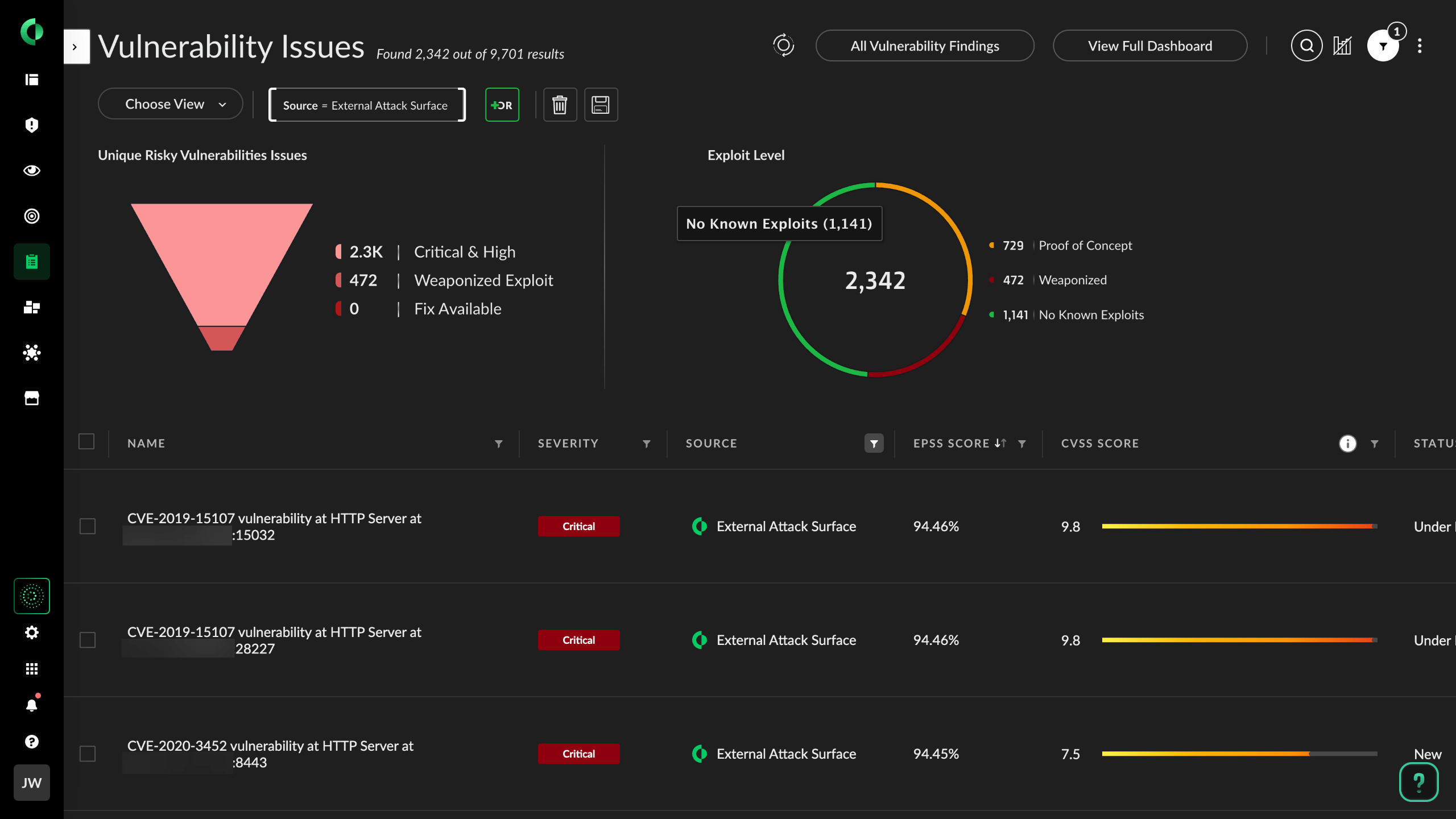 Gerenciamento de superfície de ataque na nuvem