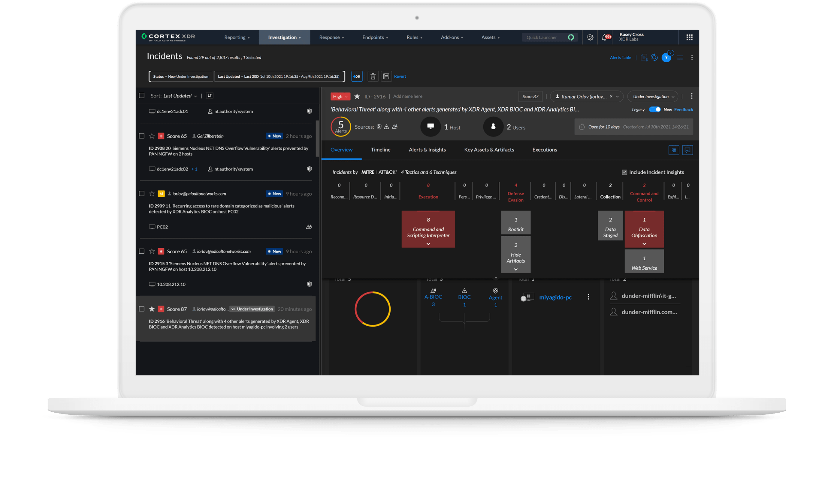 Acelere as investigações com o gerenciamento de incidentes