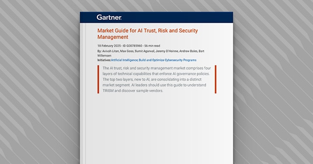 Guia de mercado do Gartner para gerenciamento de confiança, risco e segurança de IA