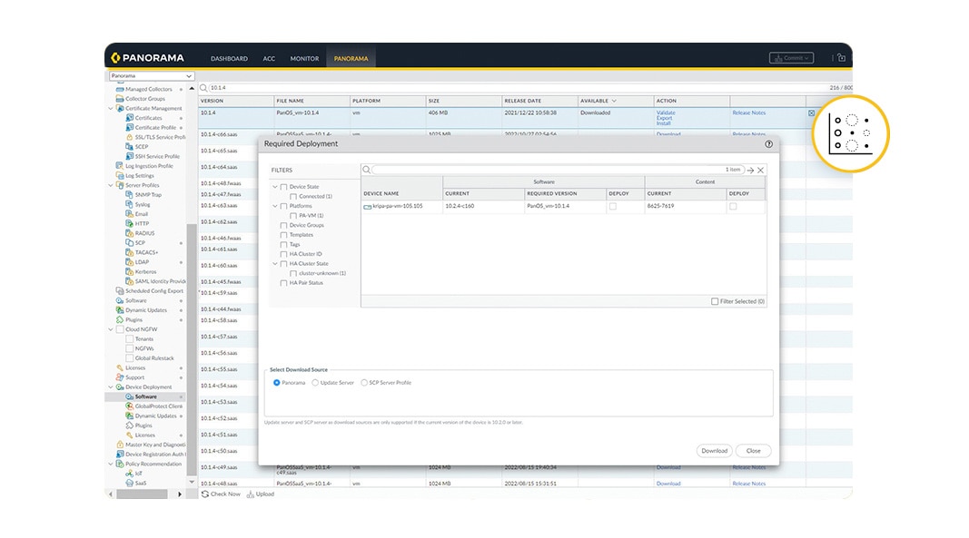 Beneficie-se sem esforço das mais recentes inovações de segurança do PAN-OS