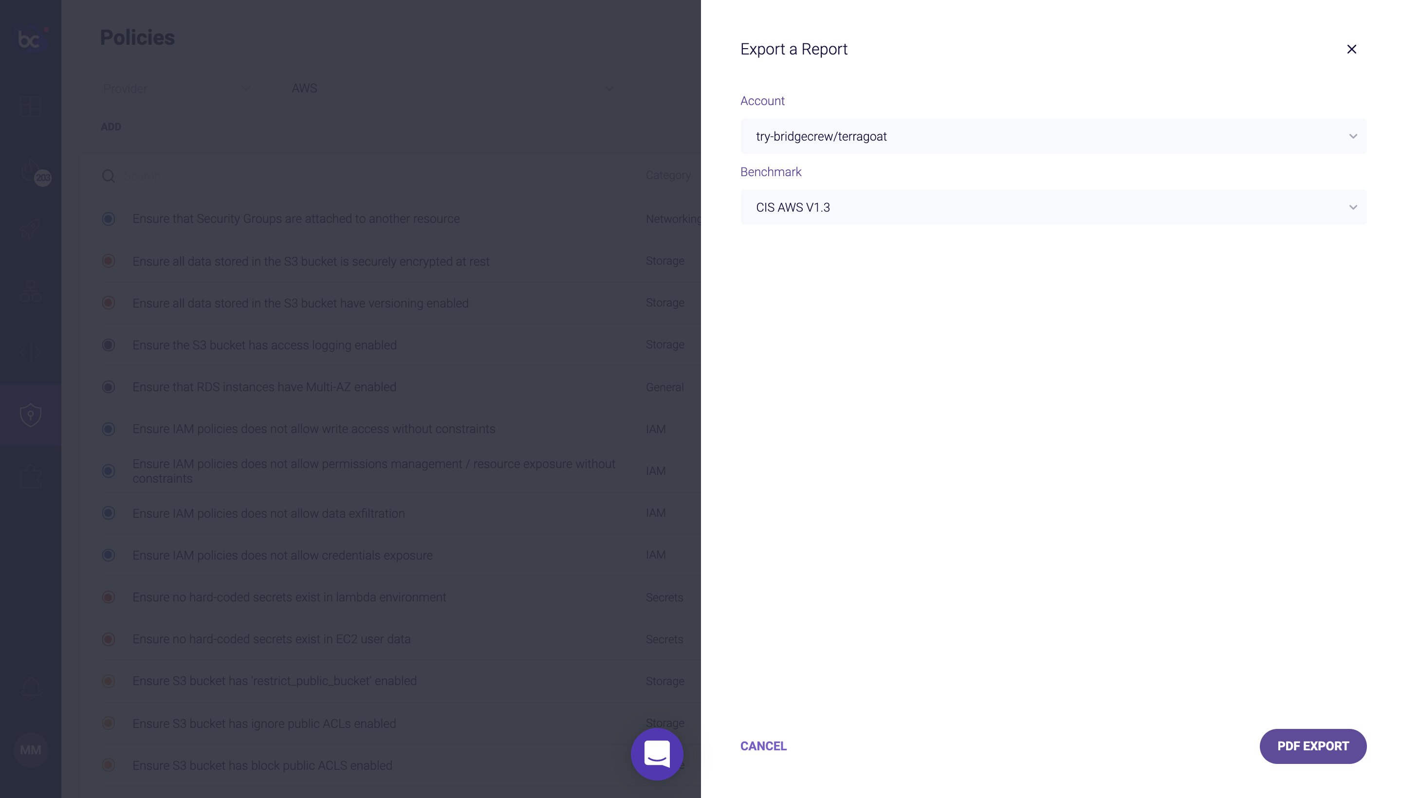 Benchmarks de conformidade