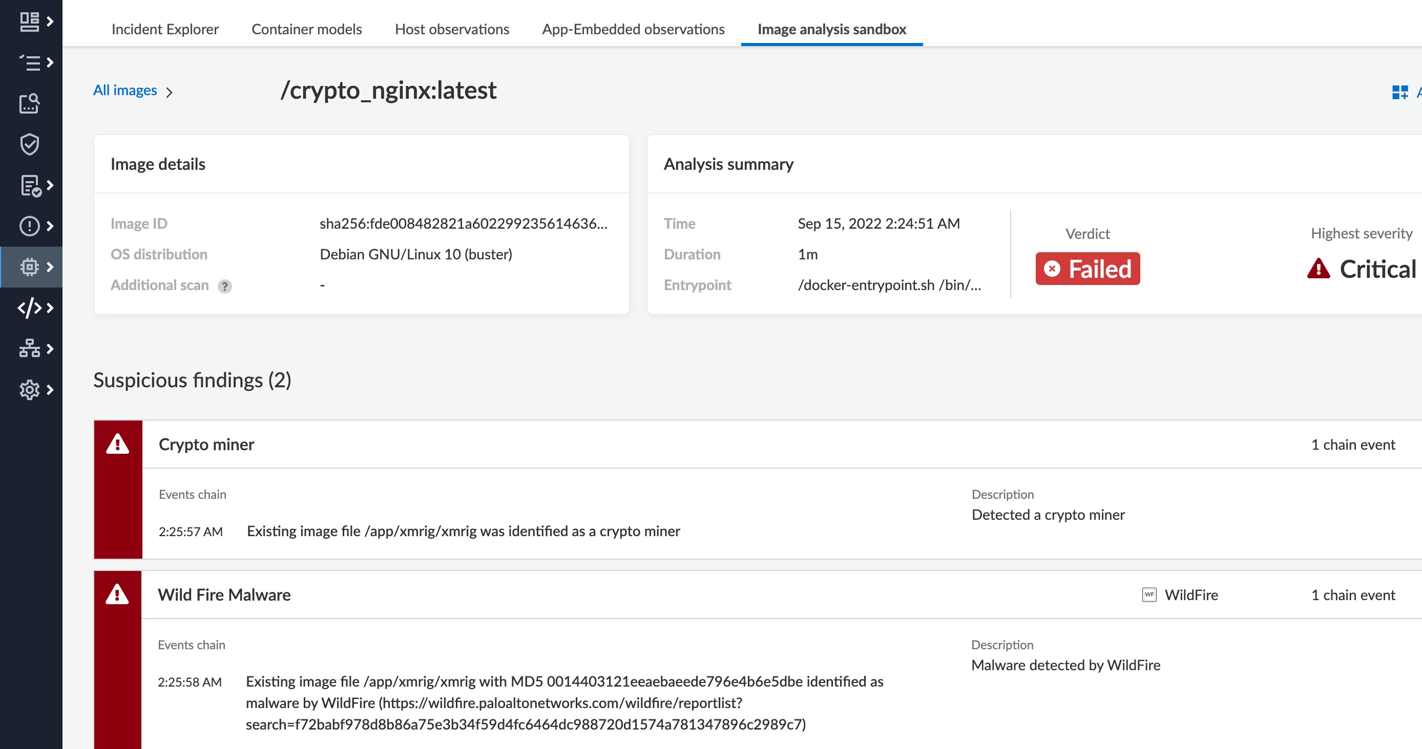 Área limitada para análise de imagem