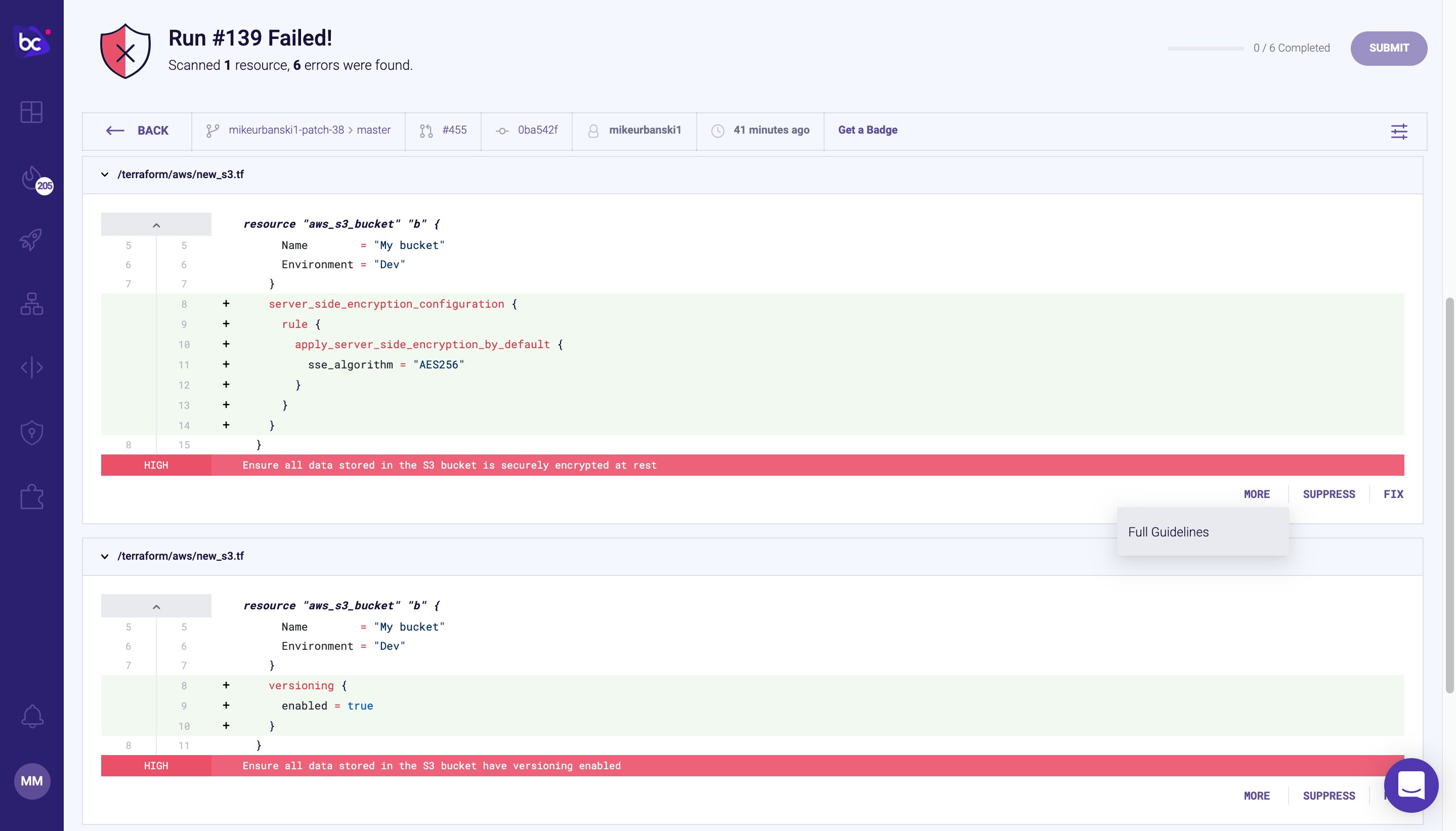 Reconhecimento de contexto e feedback acionável