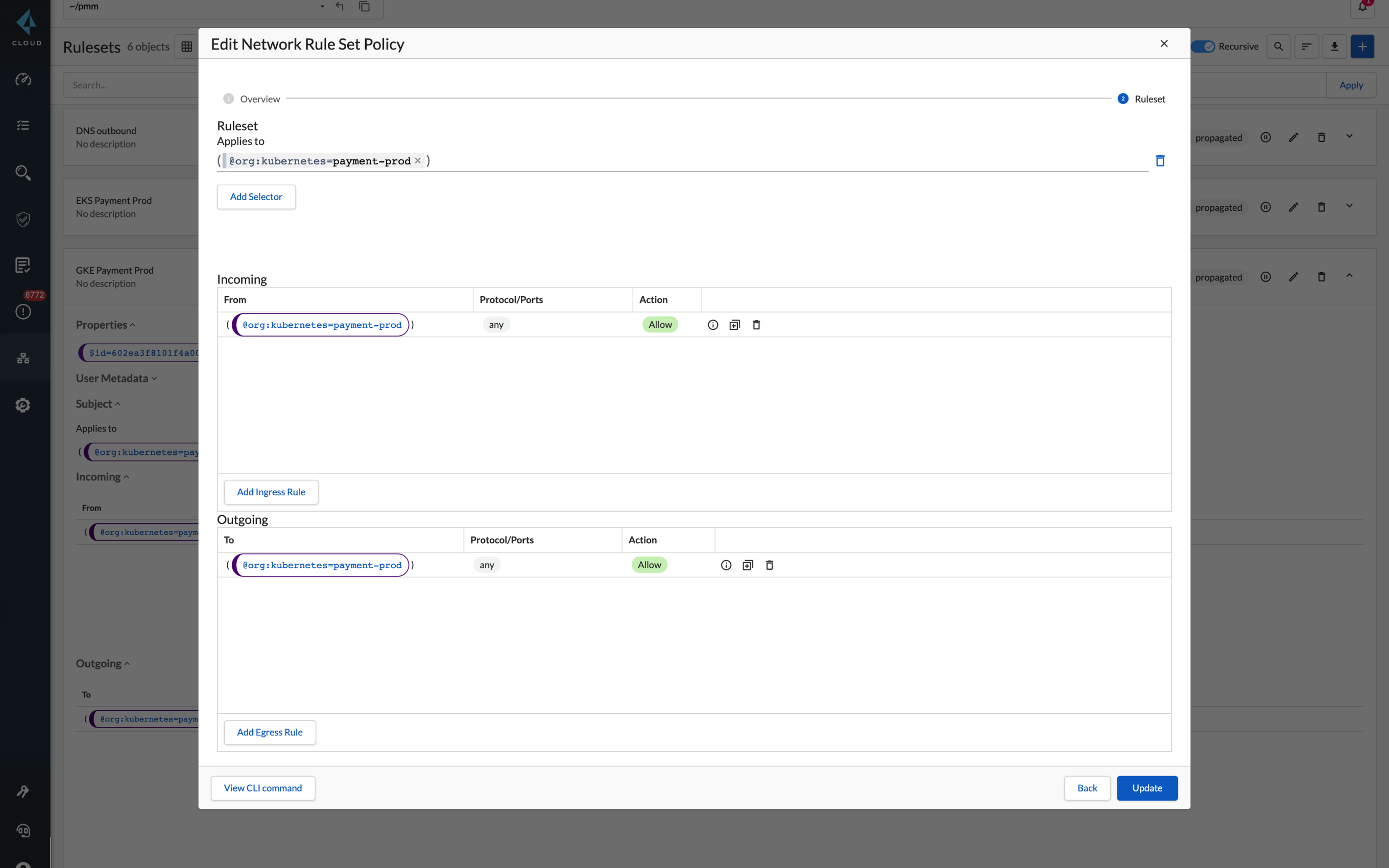  Gerenciamento de políticas