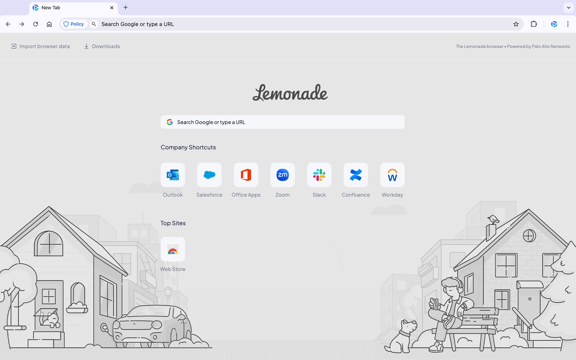 nueva pestaña de pab lemonade